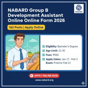 Read more about the article NABARD Development Assistant Recruitment 2026: Apply Online