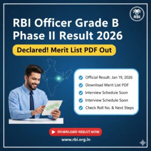 Read more about the article RBI Grade B Phase II Result 2026 Out: Download Phase 2 Merit List PDF & Check Interview Schedule
