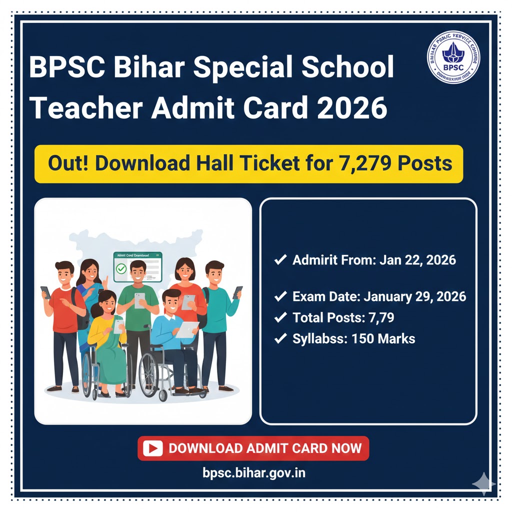 Bpsc special teacher admit card