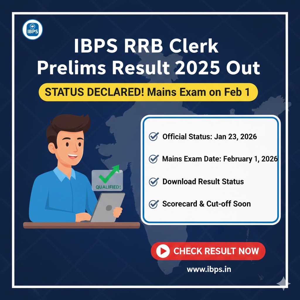 Read more about the article IBPS RRB Clerk (Office Assistant) Prelims Result 2025 Out: Download Result Status PDF & Check Mains Exam Date