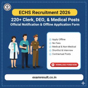 Read more about the article ECHS Recruitment 2026: Apply for 220+ Posts
