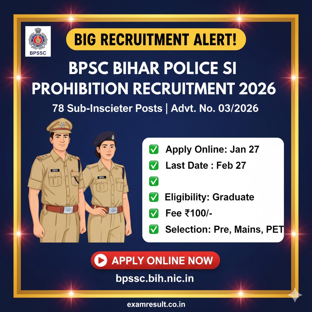 BPSSC police si recruitment 2026