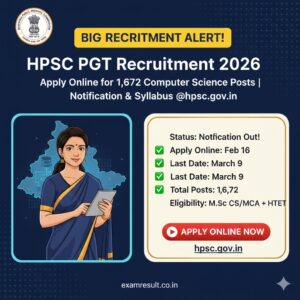 Read more about the article HPSC PGT Recruitment 2026: Apply for 1,672 Posts