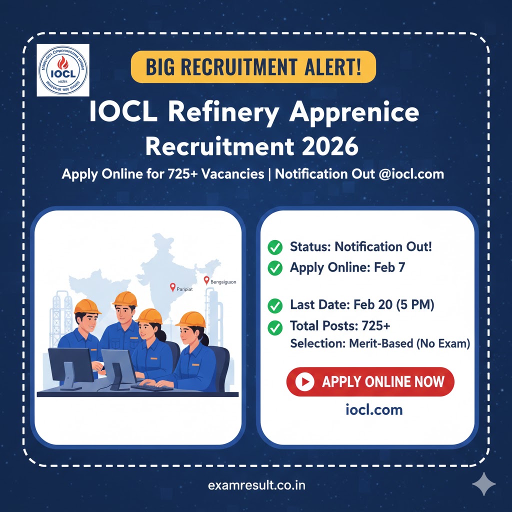 You are currently viewing IOCL Refinery Apprentice Recruitment 2026: Apply for 825+ Vacancies