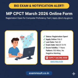 Read more about the article MP CPCT 2026: Registration Open for Computer Proficiency Test