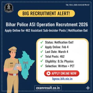 Read more about the article Bihar Police ASI Operation Recruitment 2026
