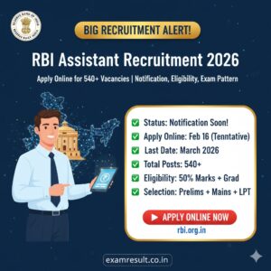 Read more about the article RBI Assistant Recruitment 2026 (Upcoming)