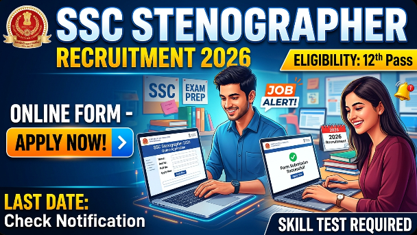 SSC Stenographer Grade C & D Recruitment 2026 Notification and Online Application Form Details for 731 Vacancies.