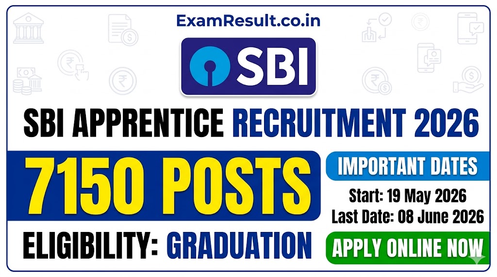 SBI Apprentice Recruitment 2026 Online Form Apply 7150 Posts