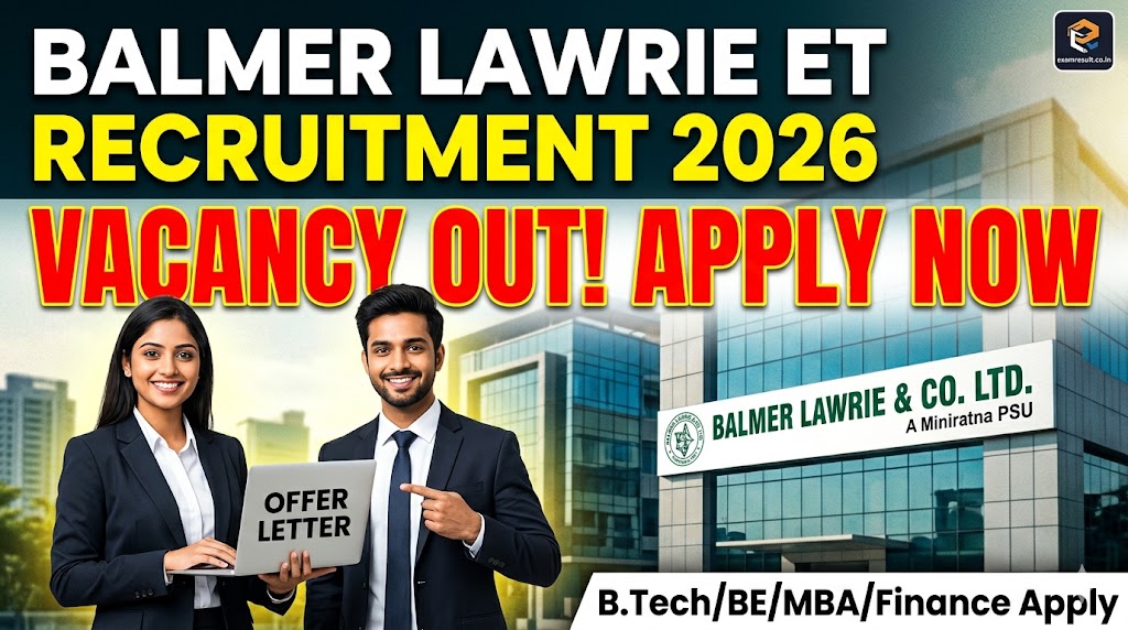 Balmer Lawrie Executive Trainee Recruitment 2026 Out
